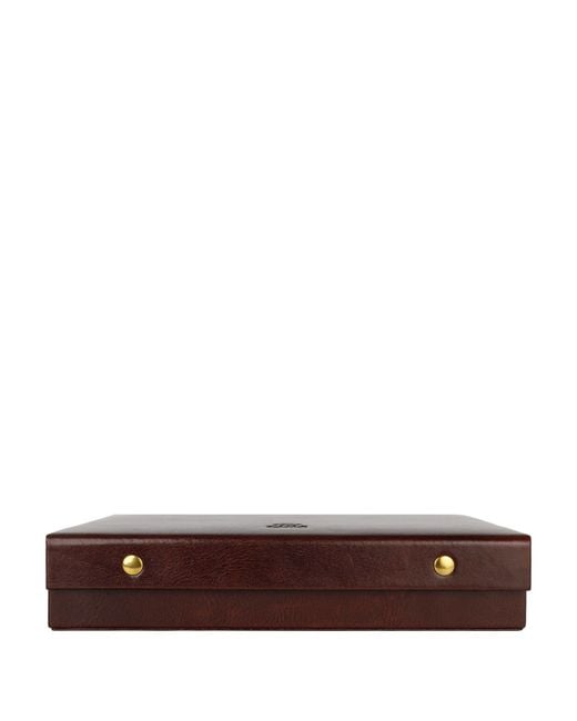 Time Resistance Brown Leather Jewelry Box Accessory Box