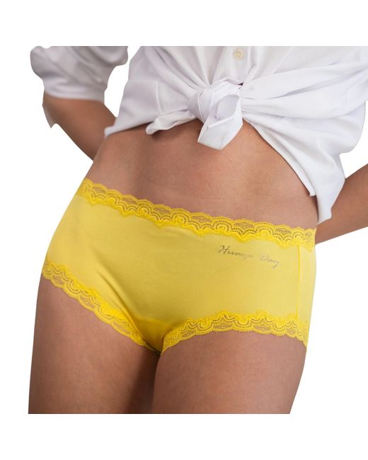 Uwila Warrior Yellow Soft Silk Days Of The Week Briefs Hump Day- Lemon Zest