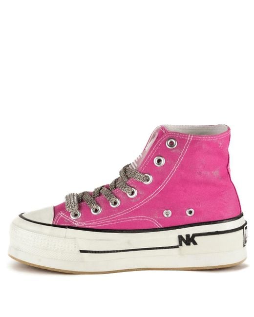 Keith Scarrott Shoes Pink Sorriso Embellished Hi-Top