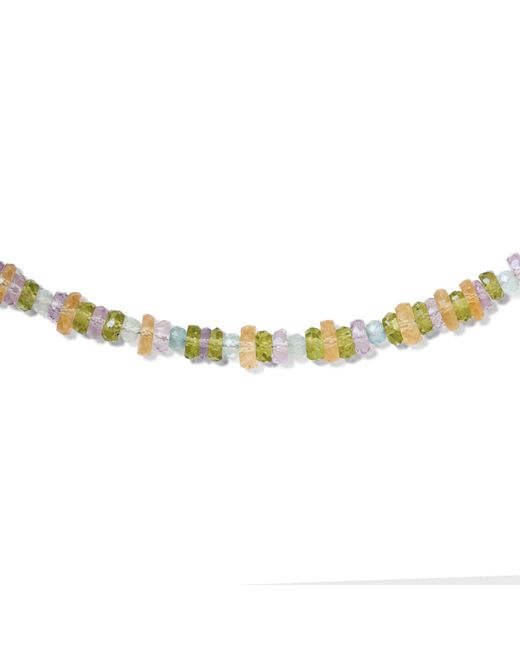 Bombyx House Metallic Pastel Multi-Gem Heishi Necklace