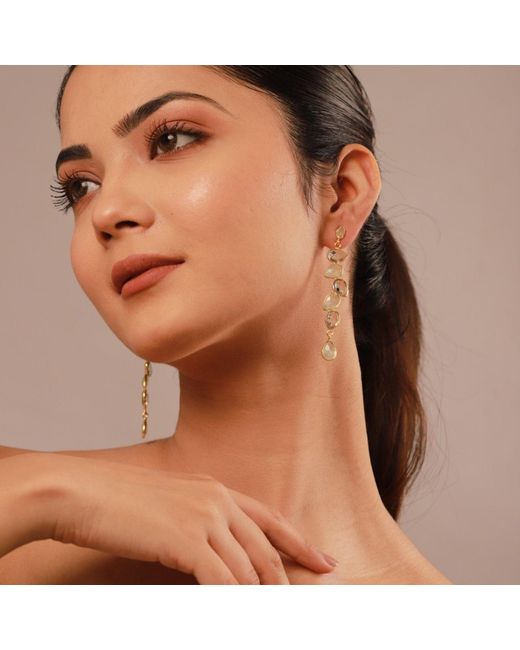 GEM BAZAAR Metallic Stoned Earrings