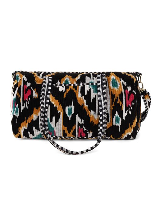 Conscious Yoga Collective Green The Ikat Velvet Weekender