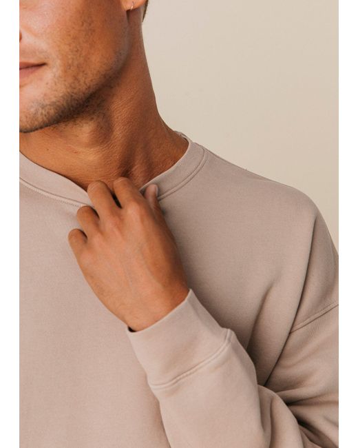 Ocio Leisurewear Brown Neutrals Oversized Crewneck for men