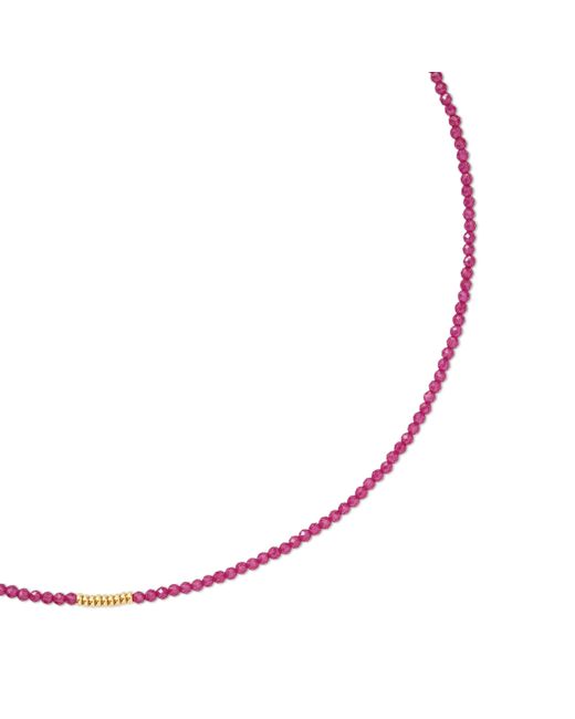 Bombyx House Red Tiny Ruby Cluster Necklace