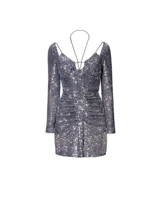 AGGI by HALEWSKI Blue Dianna Diamond Mini Sequin Dress