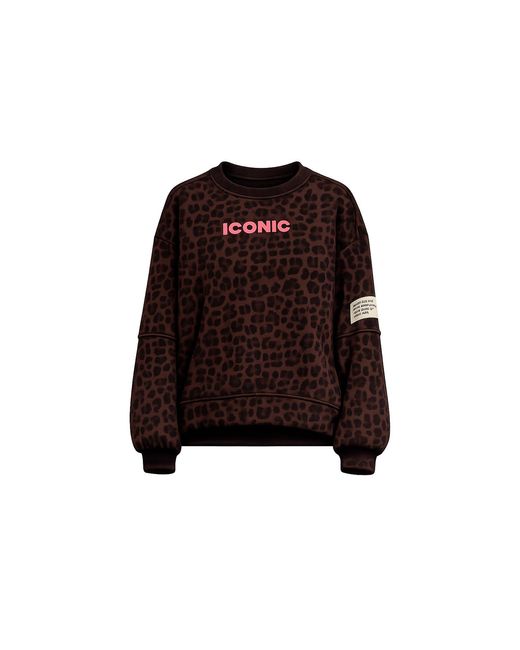 Tantra Spain Sl Women's Red Animal Print Sweatshirt With Iconic Text