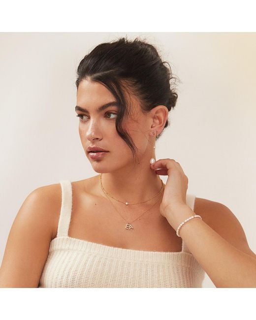 Lily & Roo Metallic Satellite Single Pearl Choker
