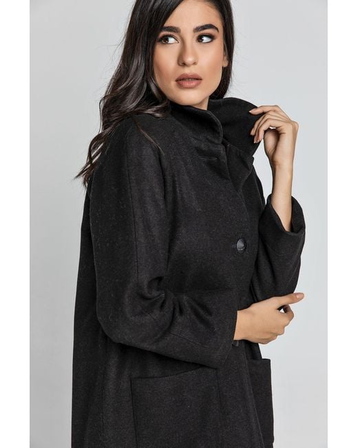 Conquista Black Blend Coat By