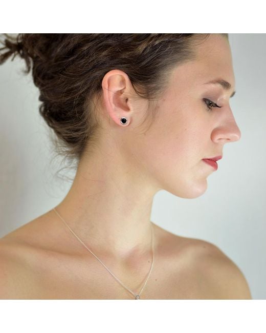 The Jewellery Store London Black Round Onyx Studs