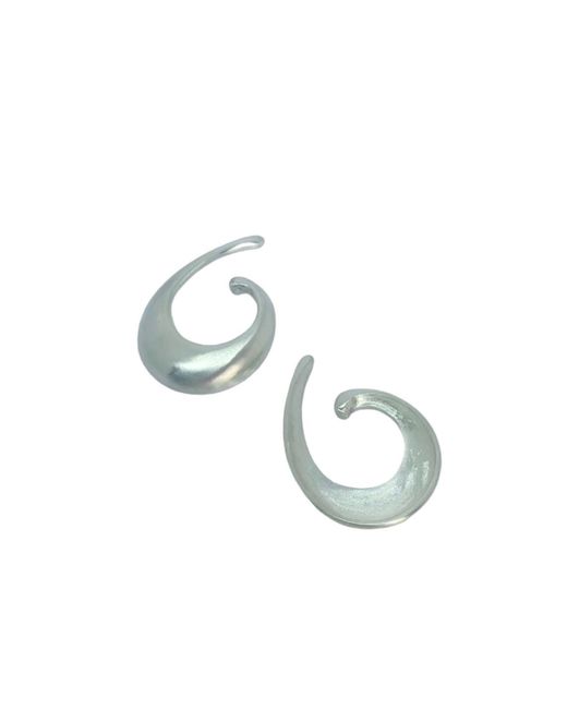 Tg-Jewellery by Tamara Gervasio Blue Conchiglia Ear Cuffs – Sterling Satin Finish – No Piercing