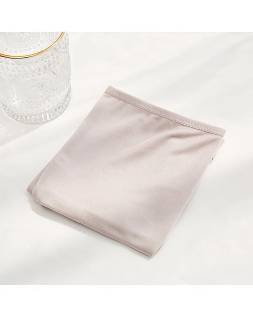 Soft Strokes Silk White Neutrals Set Of Two Knitted Silk Mid Rise French Cut Pantie Shimmer Collection