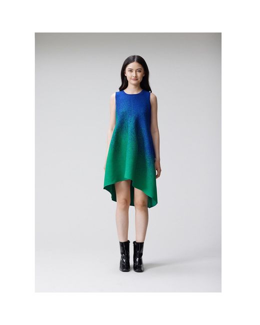 Arto. Blue Energy Asymmetrical Bubble Dress