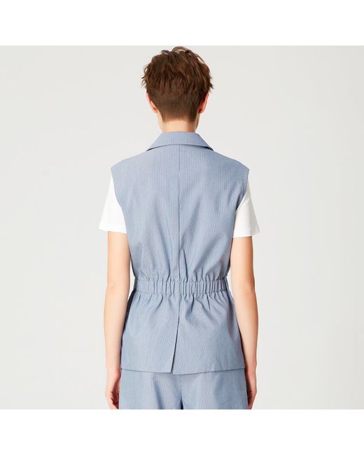 Smart and Joy Blue Waistcoat With Drawstring