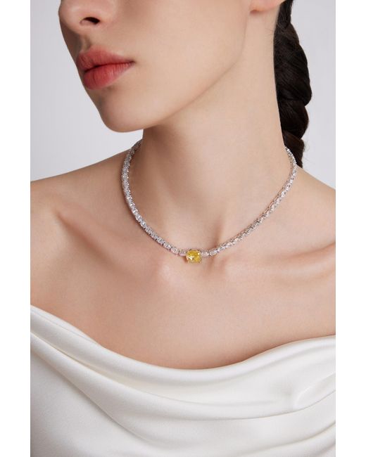 Arte Madrid White Whisper Of Love Tennis Necklace & Head Chain