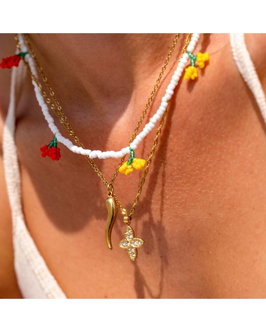 Mickey's Girl Metallic Italian Horn Necklace
