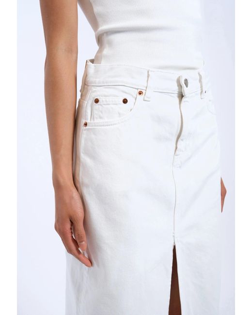 Dr. Denim White Myra Skirt