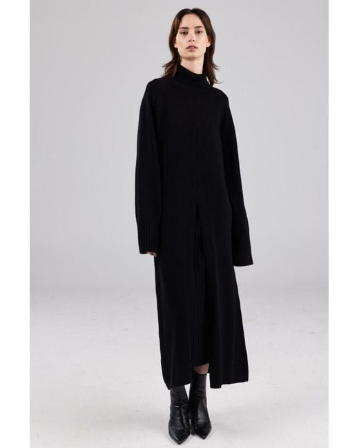 Dref Black Solaris Maxi Rollneck Knit