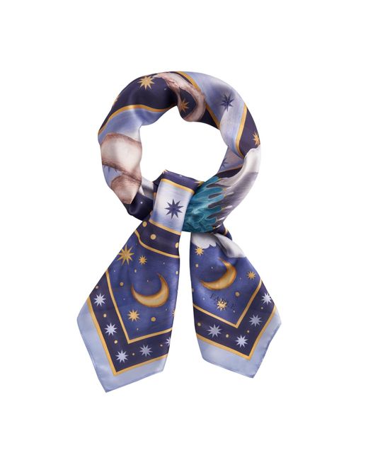 Fable England Blue Fable Catherine Rowe Pet Portraits Whippet Silk Square Scarf
