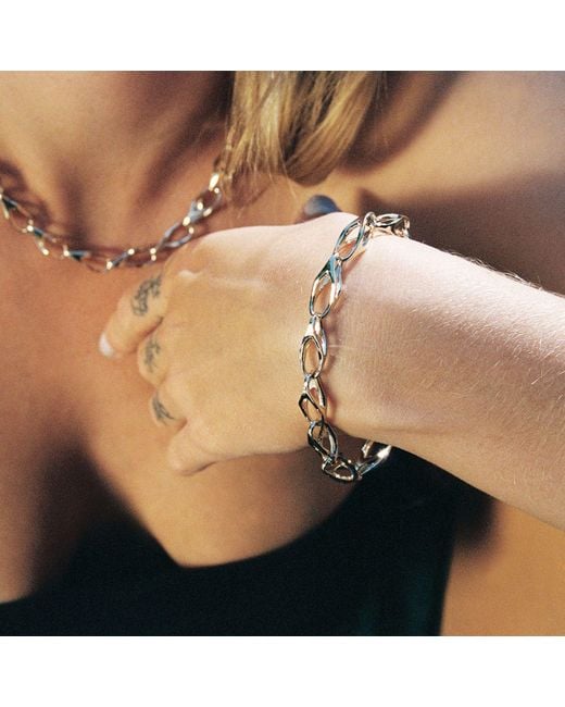Luna Delphine Metallic Wishbone Bracelet