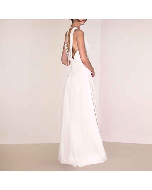 Angelika Jozefczyk White Neutrals Wide-Leg Trousers Hera Ecru