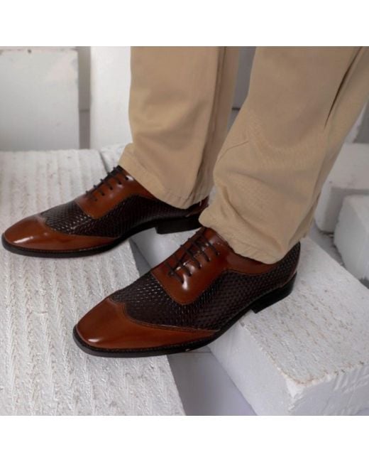 Zasta Studio Brown Oxfords Shoes for men