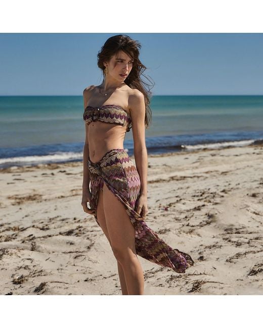 Aulala Paris Brown Nocturnal Sky Broderie Beach Sarong