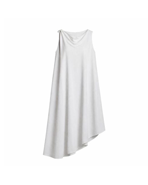 Nikka Place White Asymmetrical Maternity Loose Tunic Dress