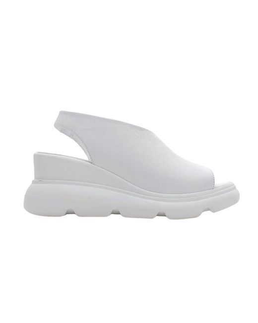 Forever & Always Shoes White Agusto Leather Platform Sandal