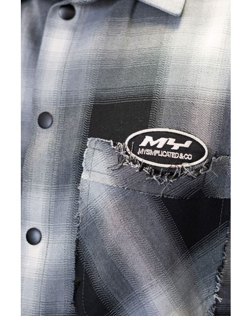 mysimplicated Black Division Sleeveless Shirt for men