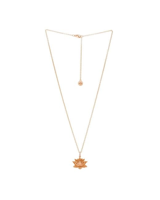 Seven Saints Metallic Awakened Lotus Necklace, Over Sterling