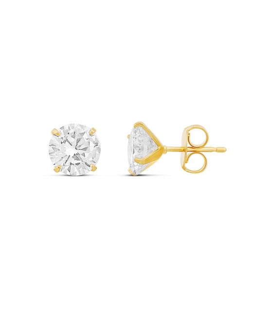 SHYMI Metallic Eight Mm Prong Set Round Studs