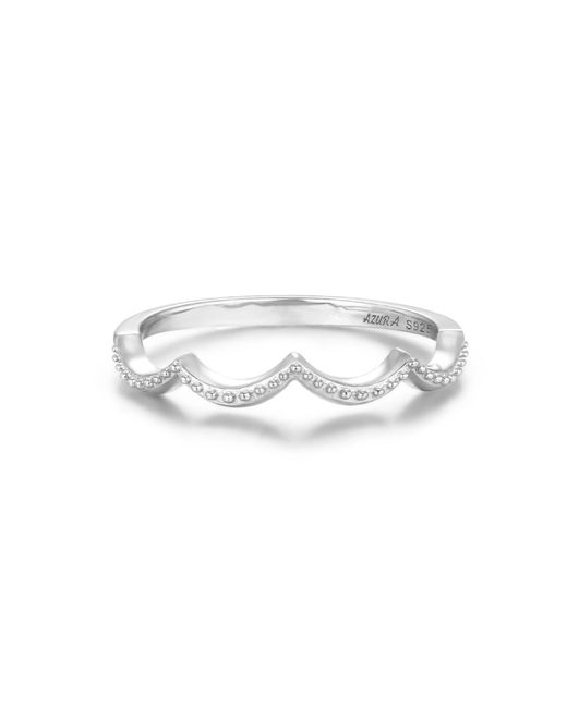 Azura Jewelry New York White Pearl Lagoon Ring Set Vermeil