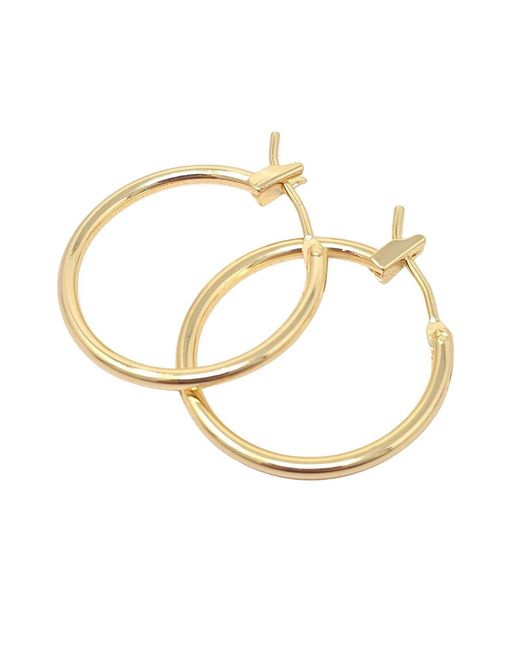 Harfi Metallic Small Plain Plated Hoop Earrings