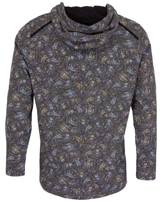 Lords of Harlech Gray Horatio Madrid Paisley Hoodie for men