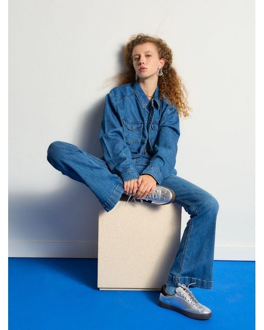 Din & Deen Blue Trumpet Flare Jeans Collection