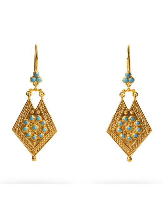 Ebru Jewelry Metallic Vintage Style & Design Dangle Earrings