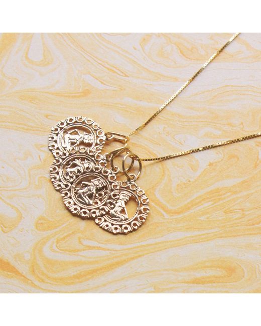 Maya Brenner Metallic Zodiac Necklace
