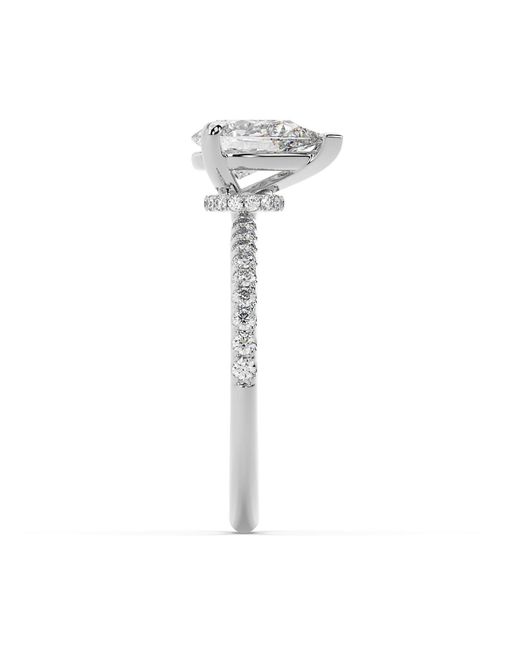 Artisan White Lab-Grown Diamond Pear-Shaped Cocktail Ring