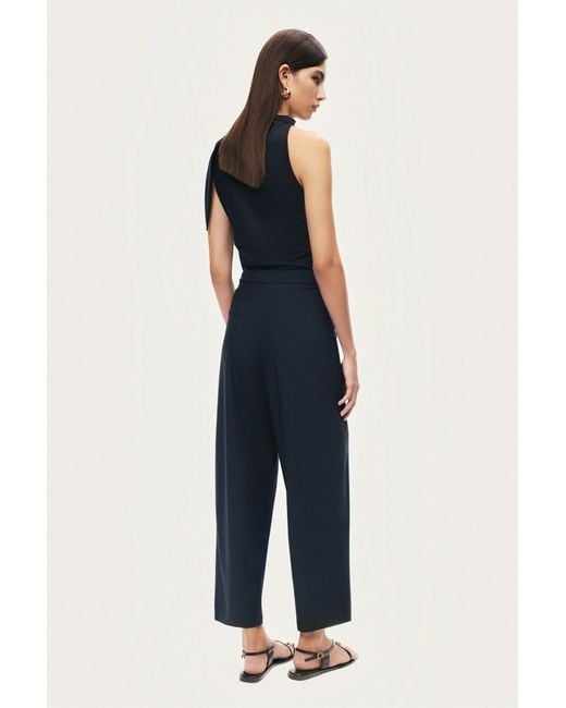 Nocturne Black Asymmetric Buckle Detail Pants