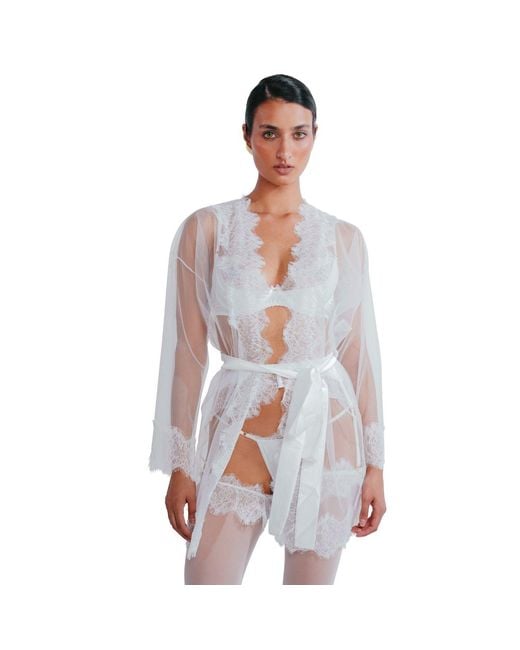 Perilla Lingerie White Grisella Robe Off