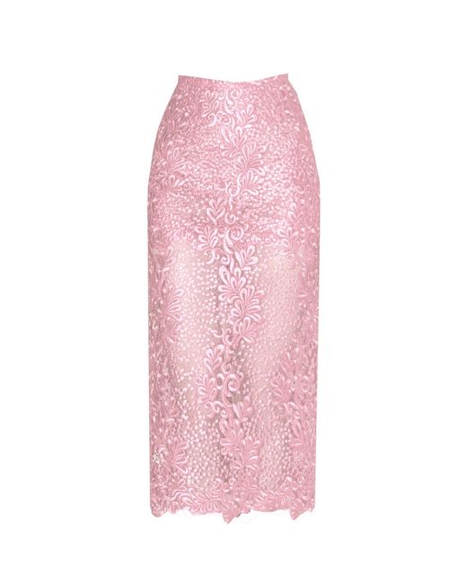 Angelika Jozefczyk Pink Neutrals Orchidea Lace Skirt Dusty