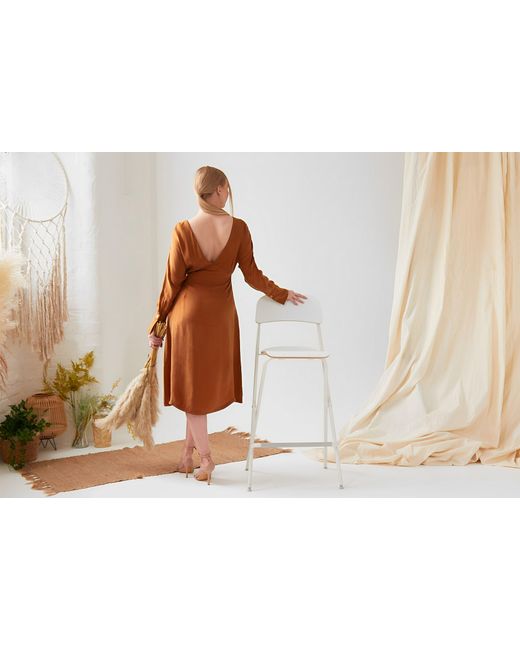 Sarvin Orange Mustard Dress