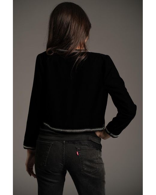Little Lies Black Metal Guru Studded Velvet Jacket