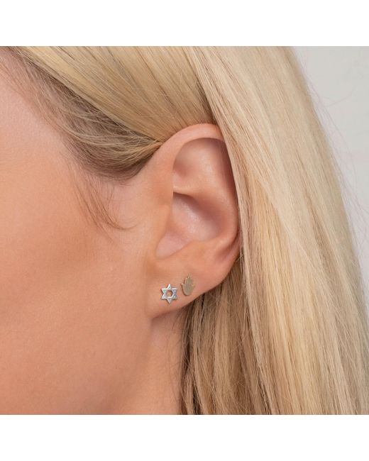 Maya Brenner Metallic Charm Stud