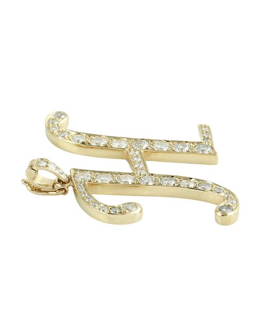 Artisan Metallic Diamond Initial “H” Pendant