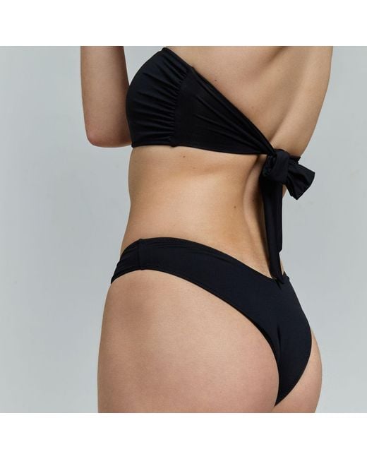 Yesudare Black Bali V-Shaped Bikini Bottoms – Matte