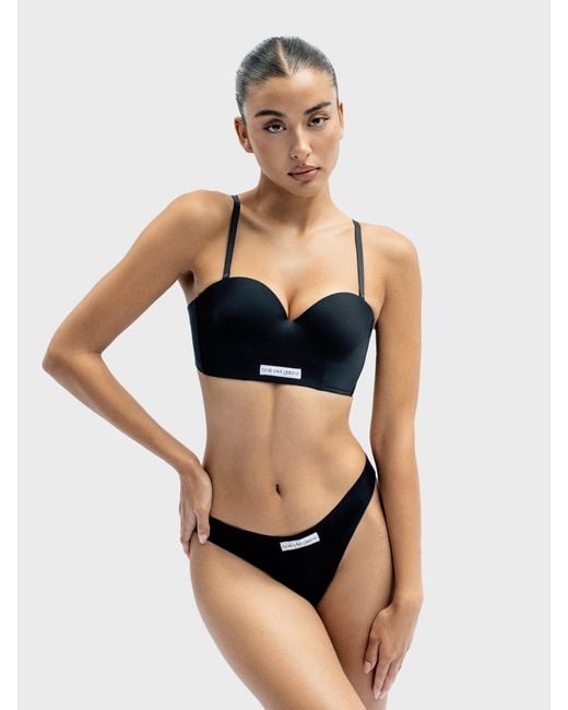 GOD SAVES QUEENS Black Second Skin Thong