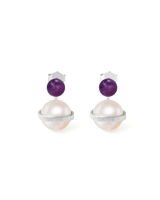 Freqnc Atelier Purple Orphic Cosmic Egg Earrings