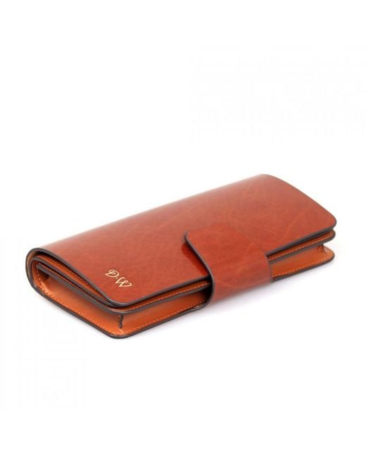 DAVID WEJ Red Long Bifold Wallet With Buckle – for men
