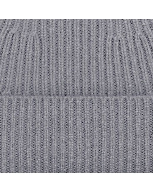 Paul James Knitwear Gray Lightweight Merino Cashmere Beaulinee Beanie
